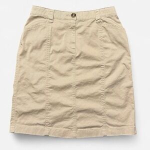 L.L. Bean Classic Fit Khaki Skirt Size 8‎ Regular